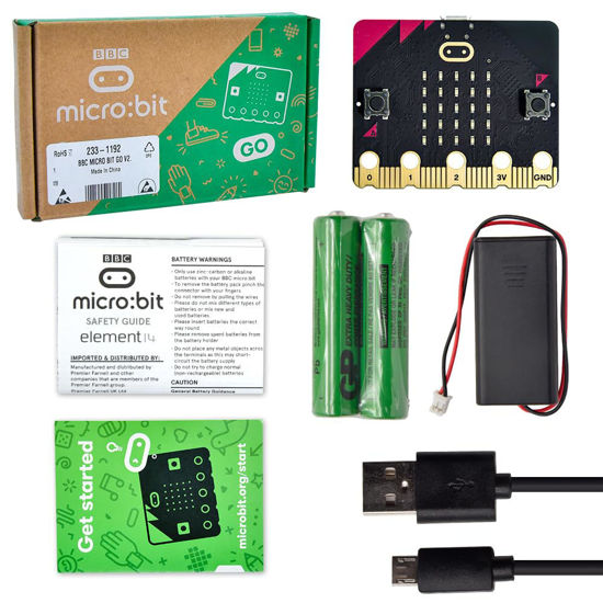 Picture of KEYESTUDIO Micro:bit V2 Go Kit Original Micro bit V2 Starter Kit, with Microbit v2.2, Battery Holder, Micro USB Cable