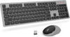 Picture of Wireless Keyboard and Mouse, Trueque Silent 2.4GHz Cordless Full Size USB Mouse Combo, Long Battery Life, Lag-Free for Computer, Laptop, PC, Windows, Mac, Chrome OS (Gray)