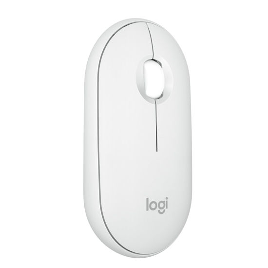 Picture of Logitech Pebble Mouse 2 M350s Slim Bluetooth Wireless Mouse, Portable, Lightweight, Customizable Button, Quiet Clicks, Easy-Switch for Windows, macOS, iPadOS, Android, Chrome OS - Tonal White