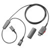 Picture of Plantronics Style Headset Splitter and Telephone Cable-Supervisor Agent Training Y-Cord with Mute Button-Compatible w/Plantronics HW Series headsets, Encore, EncorePro for Call Center, Office Training