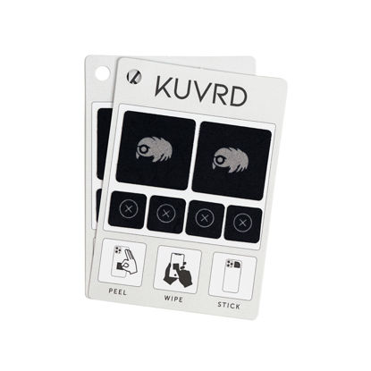 Picture of KUVRD Waterbear - Universal Screen Cleaners - Teeny Tiny Cleaning Tools for Your Lenses & Screens - 2-Pack - (2 Patch Sets)