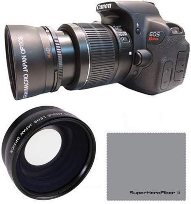 Picture of HD OPTICS 58MM 0.43x Professional HD Wide Angle Lens for Canon EOS Rebel 77D T7i T6s T6i T6 T5i T5 T4i T3i T3 SL1 1100D 700D 650D 600D 550D 1100D 1200D 1300D SL2 XT XTI XS XSI ELAN