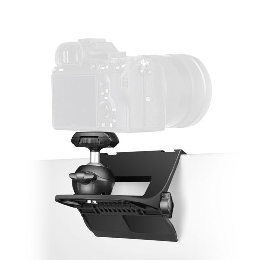 Picture of RAUBAY Monitor Top Camera Mount Clamp, Hanging Webcam Stand with 1/4" Screw, for Live Stream, Video Conferencing, YouTube, TikTok, etc. CM-01