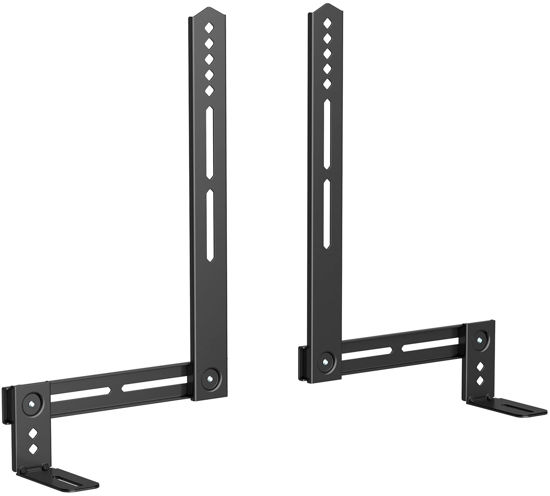 Picture of USX MOUNT Soundbar Mount Sound Bar TV Mount for Mounting Above or Under TV, Sound Bar Mount Up to 13.2 lbs, Two Removable and Lockable Hooks for Back or Bottom Holes