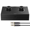 Picture of 4 Way 3.5mm Stereo Audio Switch, AUX 3.5mm Audio Switch Audio Switcher Passive Speaker Headphone Manual Selector Splitter Box Audio Sharing (4/1 in -1/4 Out)