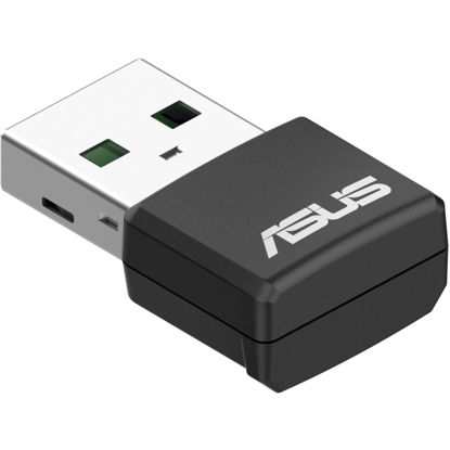 Picture of ASUS AX1800 Dual Band WiFi 6 USB Adapter, WiFi 6, 802.11ax, WPA3 Network Security, 5GHz frequency band, Compact size (USB-AX55 Nano)