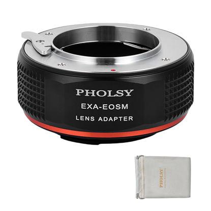 Picture of PHOLSY Lens Adapter Exakta to EF-M Compatible with Exakta (Not Compatible with Topcon) Lens to Canon EF-M (EOS M) Camera EOS M, M2, M3, M5, M6, M10, M50, M100, M200, M50 II, M6 II, Exakta to EOSM