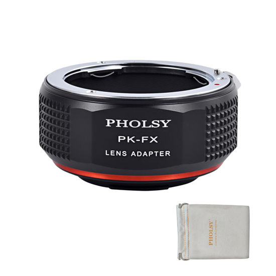 Picture of PHOLSY PK to FX Lens Mount Adapter Compatible with Pentax K PK Lens to Fujifilm X Mount Camera Body Compatible with Fujifilm X-H2S, X-Pro3, X-T5, X-T4, X-S20, X-S10, X-T30II, X-E4 etc.