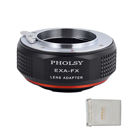 Picture of PHOLSY Exakta to FX Lens Mount Adapter Compatible with Exakta (Not Compatible with Topcon) Lens to Fuji X Mount Cameras Compatible with Fujifilm X-H2S, X-Pro3, X-T5, X-T4, X-S20, X-S10, X-T30II, X-E4