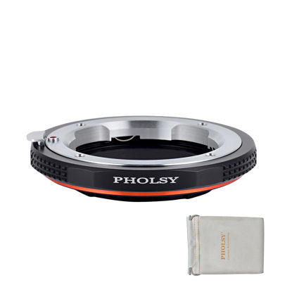 Picture of PHOLSY Lens Mount Adapter LM to MFT Compatible with Leica M, Zeiss ZM, Voigtlander VM Lens to Micro Four Thirds (M4/3 Micro 4/3) Camera Body Compatible with Olympus Panasonic Lumix Cameras LM to M4/3