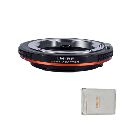 Picture of PHOLSY Lens Mount Adapter for Leica M LM, Zeiss ZM, Voigtlander VM Mount Lens, Compatible with Leica M to Canon EOS RF Camera EOS R8, R50, R6 Mark II, R7, R10, R3, R5, EOS R5C, EOS R6, EOS R, EOS RP