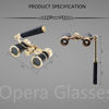 Picture of BLACKICE Opera Glasses, Opera Binoculars, 3X25 Theater Binoculars Compact with Adjustable Handle for Adults Kids Women in Concert Theater Opera (Black with Handle)