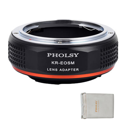 Picture of PHOLSY Lens Mount Adapter Konica to EF-M Compatible with Konica AR Lens to Canon EF-M (EOS M) Camera Body EOS M, M2, M3, M5, M6, M10, M50, M100, M200, M50 II, M6 II, Konica to EOSM