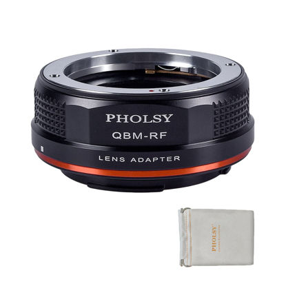 Picture of PHOLSY Lens Mount Adapter Compatible with Rollei QBM Mount Lens to Canon EOS RF Mount Camera Body for EOS R8, R50, R6 Mark II, R7, R10, R3, R5, EOS R5C, R6, EOS R, EOS RP