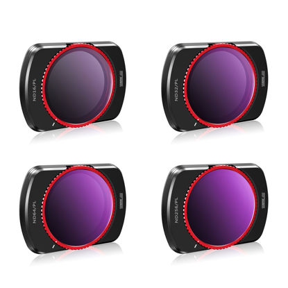 Picture of STARTRC Magnetic NDPL Filters Set for DJI Osmo Pocket 3 Creator Combo Accessories - 4 Pack ND/PL16, ND/PL 32, ND/PL 64, ND/PL256(Aluminum Version)