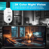 Picture of 2K Light Bulb Security Camera - 5G&2.4GHz Dual Bands 360° Motion Detection Cameras for Home Security, Full-Color Night Vision, Auto Tracking, Siren Alarm, 24/7 Recording