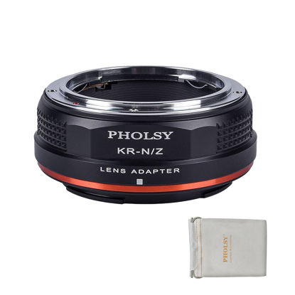 Picture of PHOLSY Lens Mount Adapter Compatible with Konica AR Lens to Nikon Z Mount Camera Body Compatible with Nikon Z fc, Z30, Z9, Z8, Z6, Z7, Z5, Z50