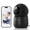 Picture of Indoor Camera, 2K Cameras for Home Security with App Motion Detection Auto Tracking Alarm Live Notice Schedule Default Location, Pet Camera with Night Vision, 2.4 GHz Black