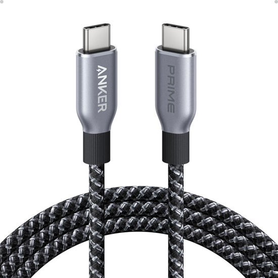 Picture of Anker Prime USB C to USB C Cable, 240W 6 ft Fast Charging USB C Cable, Upcycled-Braided Nylon with 100-Year Bend Durability, USB 2.0 Cable for iPhone 16/16 Pro/16 Pro Max/16 Plus, MacBook, Galaxy S24