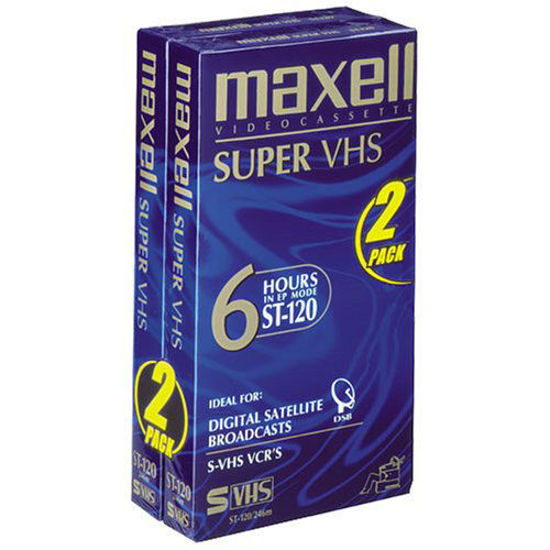 Picture of Maxell 202821 Video VHS XRS T120 (Black, 2-Pack)