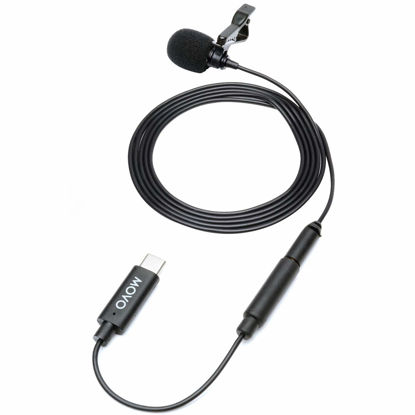 Picture of Movo Lavalier Microphone for DJI Osmo Pocket, Osmo Pocket 2 - Lavalier Handheld Camera Microphone and Adapter for DJI Pocket Camera - Works with Osmo Gimbal for Camera - For DJI Pocket 2 Gimbal Camera