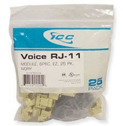 Picture of IC1076VCIV - 25PK Cat3 Jck 6Con. - Ivory