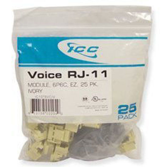 Picture of IC1076VCIV - 25PK Cat3 Jck 6Con. - Ivory