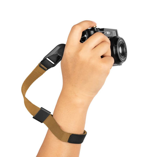 Picture of Peak Design Wrist Strap Coyote, Nylon, Modern, Camera-and-optics-carrying-straps, Cuff, 2.0 ounces, 5.0x2.5x1.6 inches, 200+ lbs (90+kg) Capacity