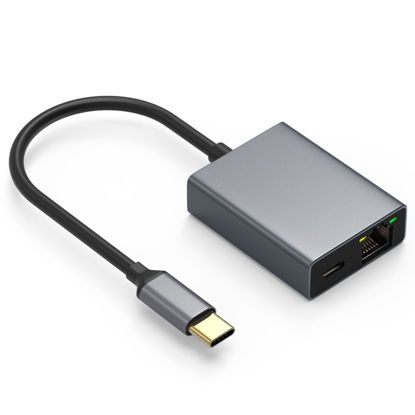 Picture of Smays Ethernet Adapter for Chromecast with Google TV, USB C to LAN Adapter with 100W Power Delivery