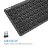 Picture of Arteck 2.4G Wireless Keyboard Ultra Slim and Compact Keyboard with Media Hotkeys for Computer Desktop PC Laptop Surface Smart TV and Windows 11/10/8/7, Black