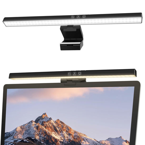 Picture of Laliled Monitor Light Bar, Computer Monitor Lamp for Eye Caring LED Dimmable Screen Light Bar, 3 Color Temperature Mode Light Bar, Touch Control USB Powered Monitor Lamp for Desk/Office/Home/Game