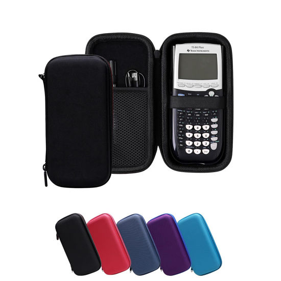 Picture of XANAD Black Hard Case for Texas Instruments TI-84 Plus CE/TI-84 Plus/TI-Nspire CX II CAS/TI-Nspire CX II/TI-83 Plus/TI-89 Titanium/TI-85 / TI-86 Color Graphing Calculator