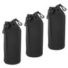 Picture of PATIKIL Camera Lens Bag, 3 Pcs 3.9" ID x 9.8" H Drawstring Lens Pouch with Thick Protective Neoprene, Lens Case for DSLR Camera Lens, Water Coffee Cups Black