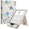 Picture of MoKo Case for Kindle Paperwhite 11th Generation 2021 Release, Slim PU Shell Cover with Auto-Wake/Sleep, Blue Flowers on White