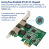 Picture of Syba Dual 2.5 Gigabit Ethernet PCI-E Network Expansion Card RJ45 LAN Adapter Low Profile Bracket SD-PEX24066