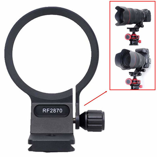 Picture of iShoot 74.5mm Lens Collar Tripod Mount Ring Compatible with Canon RF 28-70mm f/2L USM, Lens Support Holder Bracket Bottom is Arca-Swiss Fit Quick Release Plate Dovetail