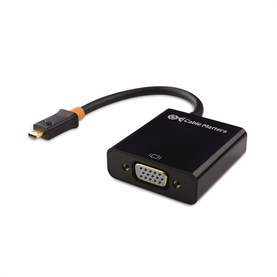 Picture of Cable Matters Micro HDMI to VGA Adapter (Micro HDMI to VGA Converter) in Black