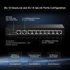 Picture of Binardat 10 Port Gigabit Ethernet Switch, 8 Ports 100/1000Mbps, 2 Gigabit Uplink, Support Vlan, Metal Case Unmanaged Plug and Play