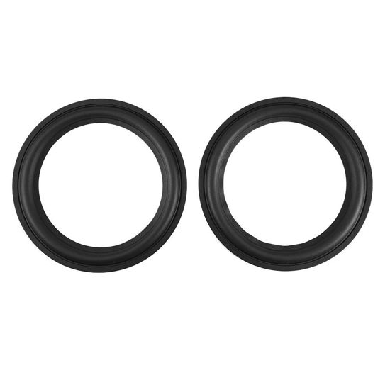 Picture of 2pcs 8 inches Speaker Rubber Perforated Subwoofer Surround Rings Replacement Parts for Speaker Repair or DIY