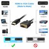 Picture of Rankie HDMI to VGA (Male to Male) Cable, Compatible with Computer, Desktop, Laptop, PC, Monitor, Projector, HDTV and More (6 Feet)