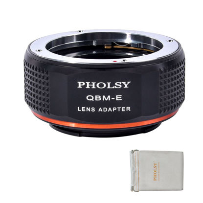 Picture of PHOLSY Lens Mount Adapter Compatible with Rollei QBM Mount Lens to E Mount Camera Body Compatible with Sony a1 a9ii a7S iii a7R v/iv/iii a7R a7C a7 iv/iii/ii, a7 a6600 a6500 a6400 a6300 NEX etc.