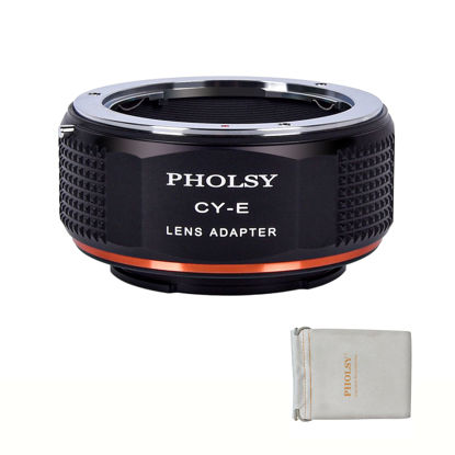 Picture of PHOLSY Lens Mount Adapter Compatible with Yashica Contax C/Y Lens to E Mount Camera Compatible with Sony a1 a9ii a7S iii/ii a7R v/iv/iii/ii a7C a7 iv/iii/ii a6600 a6500 a6400 a6300 a6000 NEX etc.