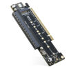 Picture of RIITOP Dual NVMe PCIe Adapter, PCIe 4.0 X16 to Dual NVMe and 1x More PCIe x16 (x8 Signal) Adapter for 22110/2280/2260/2242/2230 M.2 NVMe SSD (PCI-e Bifurcation Required)