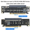 Picture of RIITOP Dual NVMe PCIe Adapter, PCIe 4.0 X16 to Dual NVMe and 1x More PCIe x16 (x8 Signal) Adapter for 22110/2280/2260/2242/2230 M.2 NVMe SSD (PCI-e Bifurcation Required)