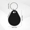 Picture of HSOKEW 125KHz RFID Key Fob, 50pcs Rewritable T5577 Key Fob Proximity Access Tag Duplicator Keyfobs ID Card Token Tag Entry Access Control System for RFID Writer (Black)