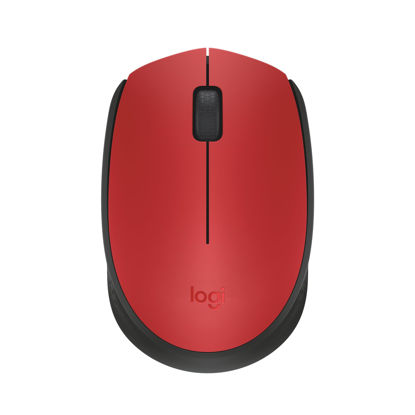 Picture of Logitech M170 Wireless Mouse for PC, Mac, Laptop, 2.4 GHz with USB Mini Receiver, Optical Tracking, 12-Months Battery Life, Ambidextrous - Red