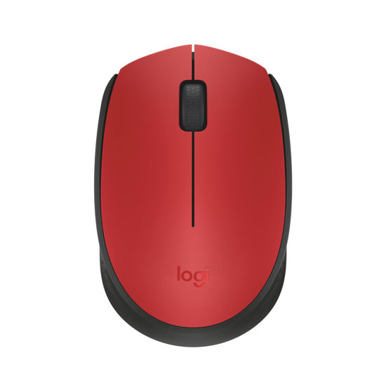 Picture of Logitech M170 Wireless Mouse for PC, Mac, Laptop, 2.4 GHz with USB Mini Receiver, Optical Tracking, 12-Months Battery Life, Ambidextrous - Red