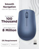 Picture of Lenovo 530 Wireless Mouse with Battery, 2.4GHz Nano USB, 1200 DPI Optical Sensor, Ergonomic for Left or Right Hand, Lightweight, GY50Z18986, Abyss Blue