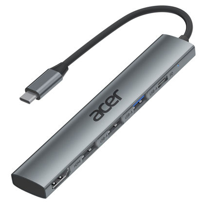 Picture of Acer USB C Hub 5 in 1 with 4K HDMI, 100W Power Delivery, 3 USB A Data Ports, USB C to HDMI Multiport Adapter for Laptop, PC, Tablet, MacBook Pro/Air, iPad Pro, iMac, iPad, iPhone 15 Pro/Pro Max