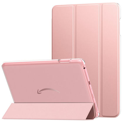 Picture of MoKo Case Fits All-New Amazon Kindle Fire HD 8 & 8 Plus Tablet(12th Generation/10th Generation, 2022/2020 Release) 8",Trifold Stand Cover with Translucent Backshell with Auto Wake/Sleep,Rose Gold